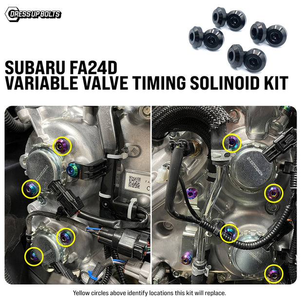 Titanium Hardware Variable Valve Timing Solenoid Kit - Subaru FA24D Engine - JSI Racing 