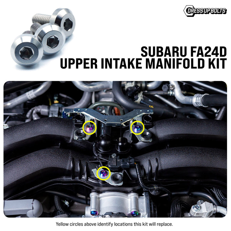 Titanium Hardware Upper Intake Manifold Kit - Subaru FA24D Engine - JSI Racing 