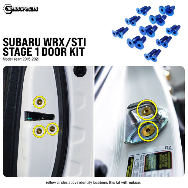 Stage 1 Titanium Hardware Door Kit - Subaru WRX/STI (2015-2021) - JSI Racing 