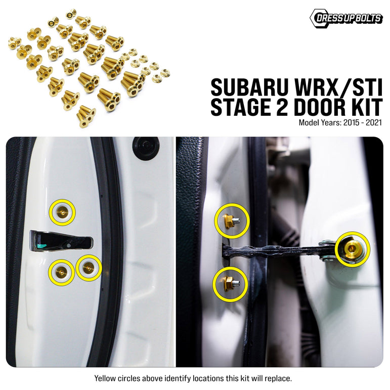 Stage 2 Titanium Hardware Door Kit - Subaru WRX/STI (2015-2021) - JSI Racing 