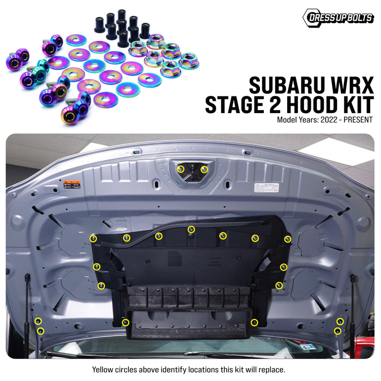 Stage 2 Titanium Hardware Hood Kit - Subaru WRX (2022+) - JSI Racing 