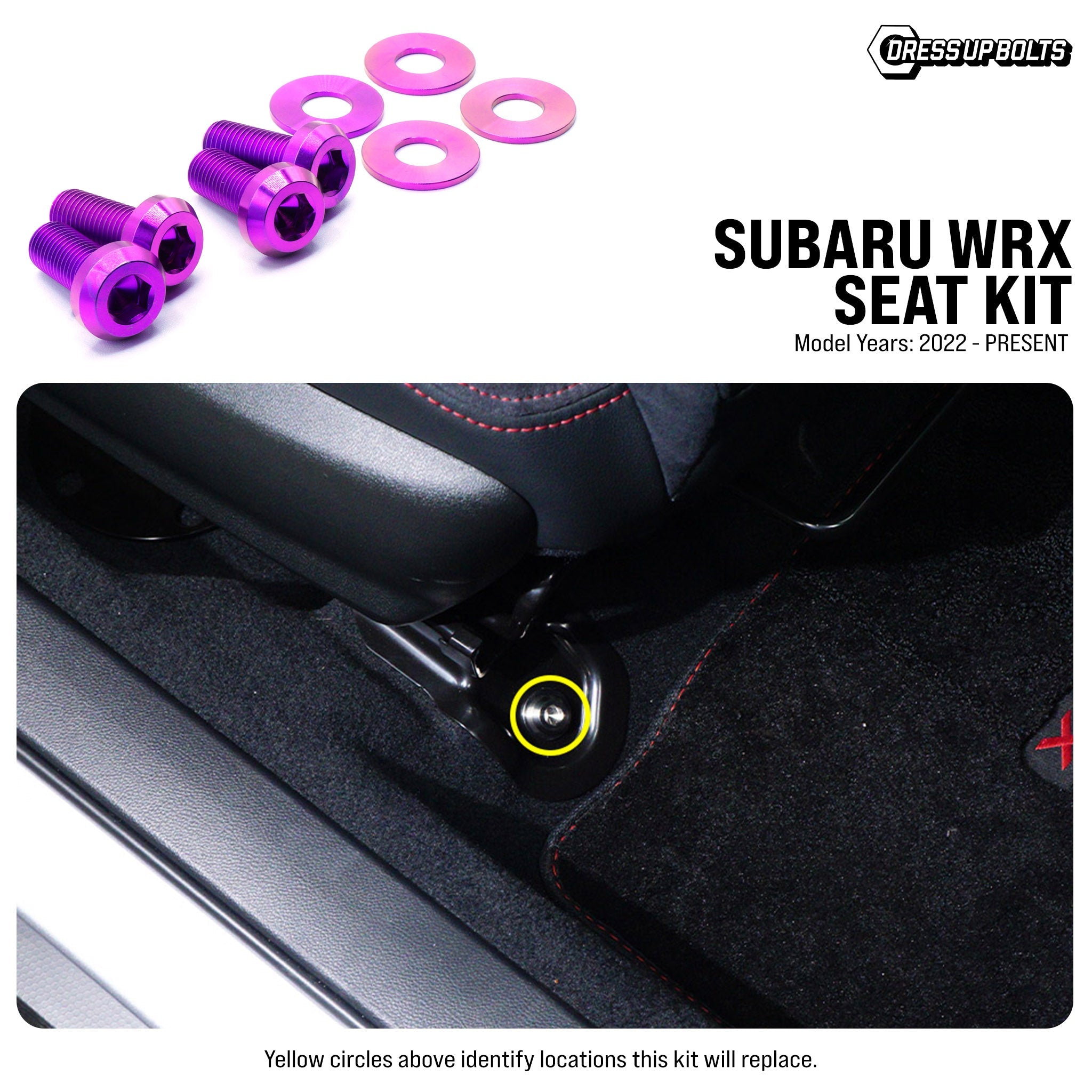 Titanium Hardware Seat Kit - Subaru WRX (2022+) - JSI Racing 