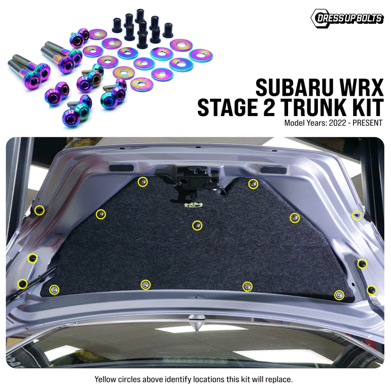 Stage 2 Titanium Hardware Trunk Kit - Subaru WRX (2022+) - JSI Racing 