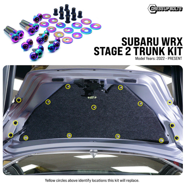 Stage 2 Titanium Hardware Trunk Kit - Subaru WRX (2022+) - JSI Racing 