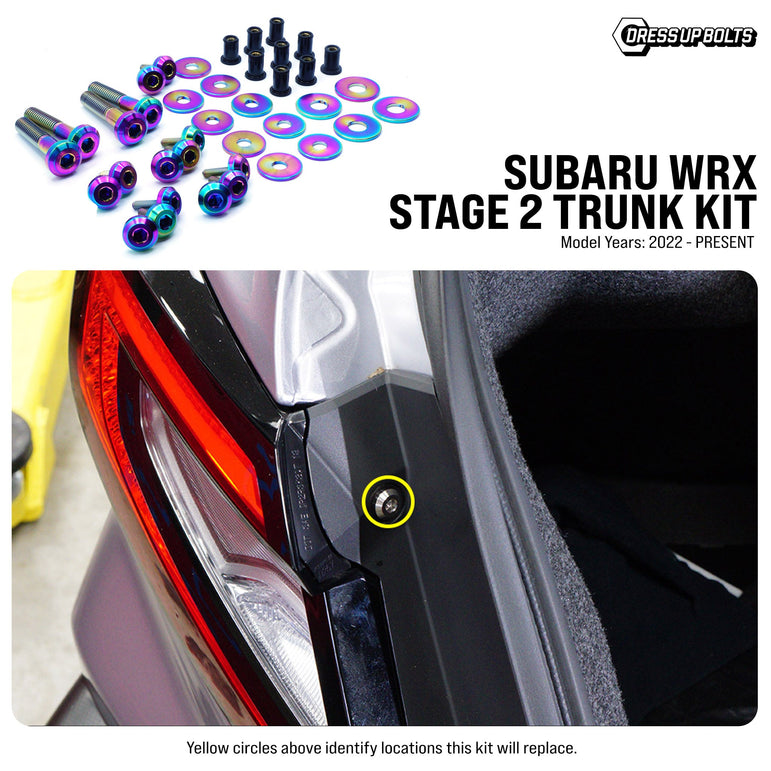 Stage 2 Titanium Hardware Trunk Kit - Subaru WRX (2022+) - JSI Racing 
