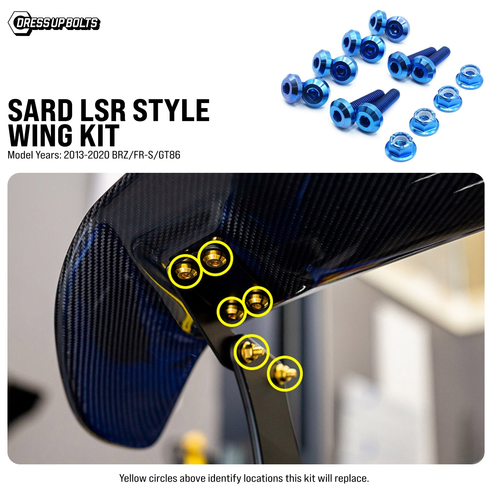 Titanium Hardware SARD LSR Style Wing Kit - BRZ/GT86/FR-S (2013-2020) - JSI Racing 