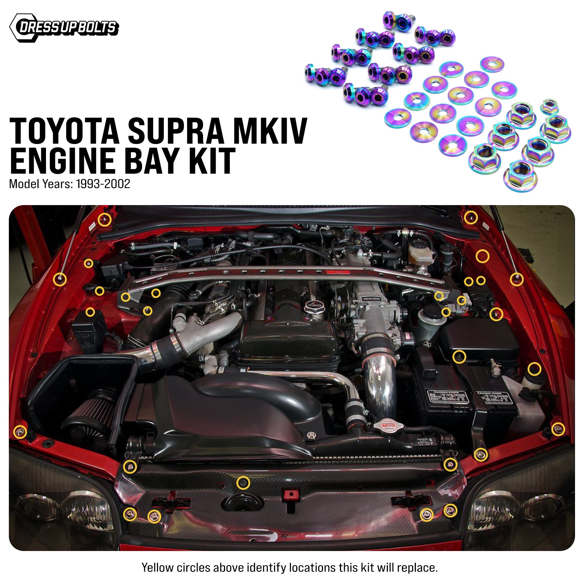 Titanium Engine Bay Kit - Toyota Supra MKIV (1993-2002) - JSI Racing 