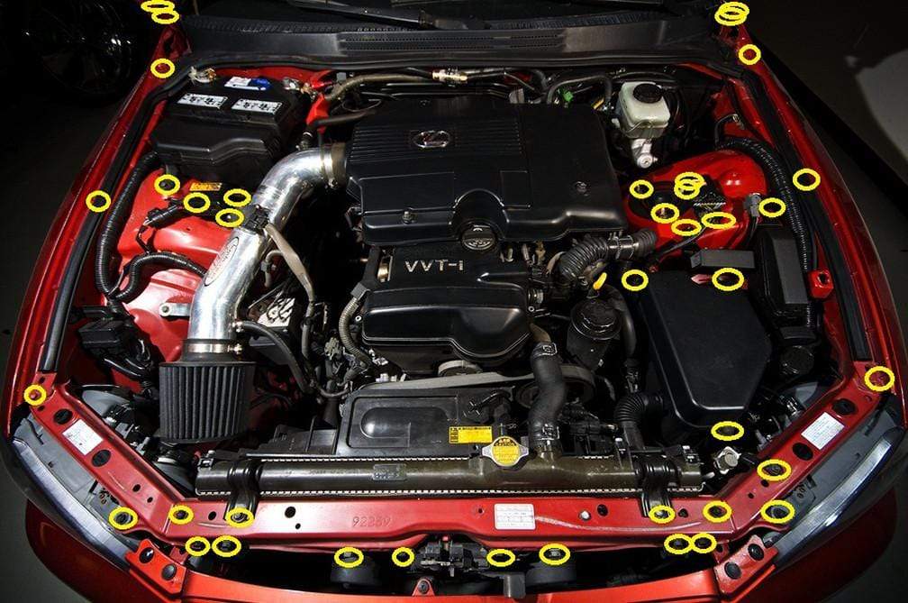 Lexus IS300 (1998-2005) Titanium Full Engine Bay Kit - JSI Racing 