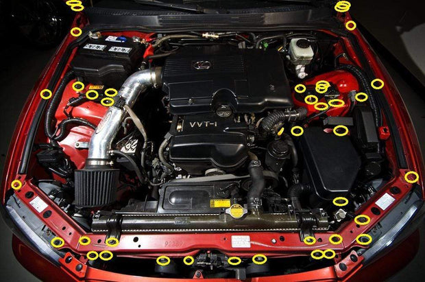 Lexus IS300 (1998-2005) Titanium Full Engine Bay Kit - JSI Racing 