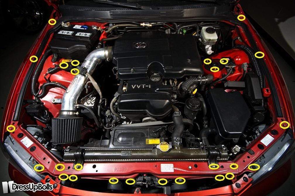 Lexus IS300 (1998-2005) Titanium Partial Engine Bay Kit - JSI Racing 