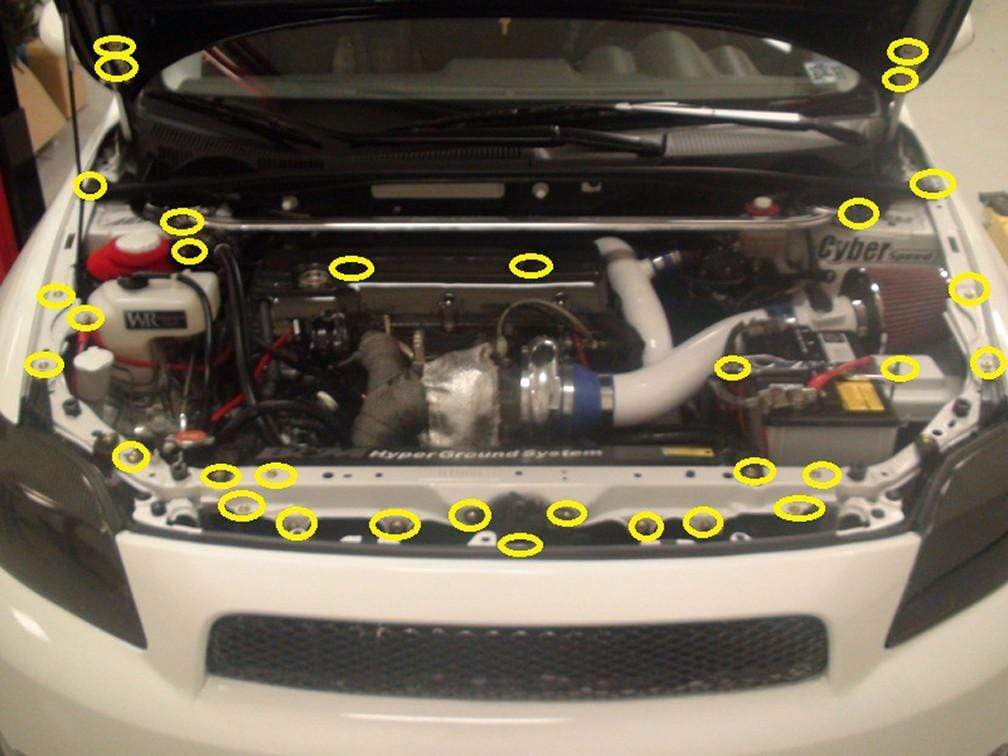 Scion tC (2005-2010) Titanium Engine Bay Kit - JSI Racing 
