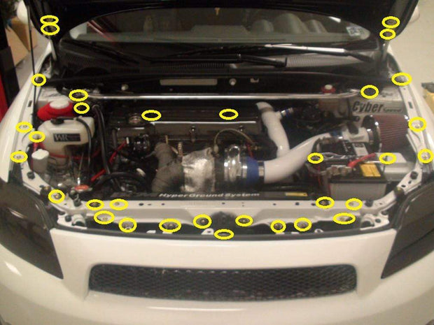 Scion tC (2005-2010) Titanium Engine Bay Kit - JSI Racing 