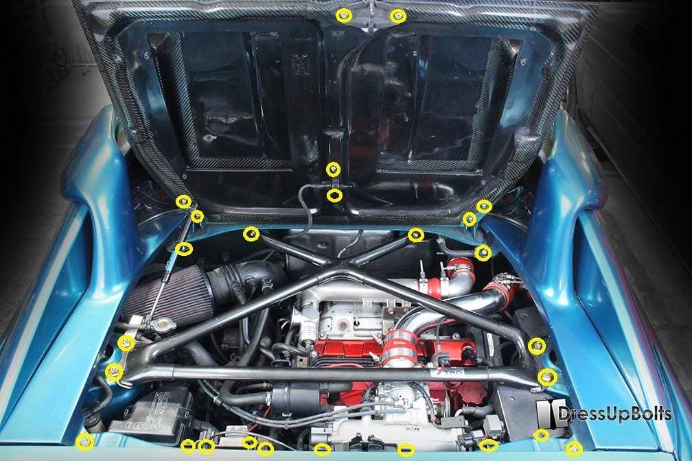 Toyota MR2 W20 (1990-1999) Titanium Engine Bay Kit - JSI Racing 