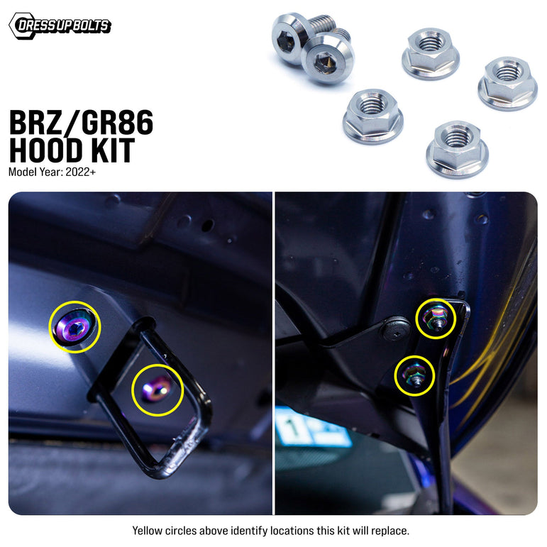 Titanium Hardware Hood Kit - Toyota GR86/Subaru BRZ (2022+) - JSI Racing 