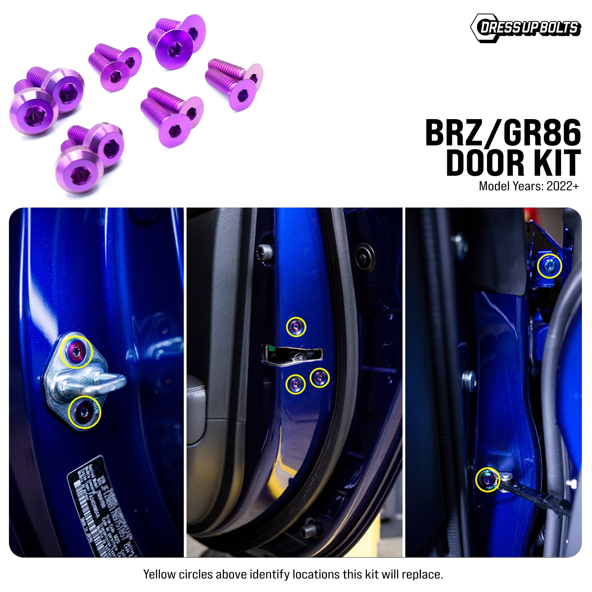 Titanium Hardware Door Kit - Toyota GR86/Subaru BRZ (2022+) - JSI Racing 