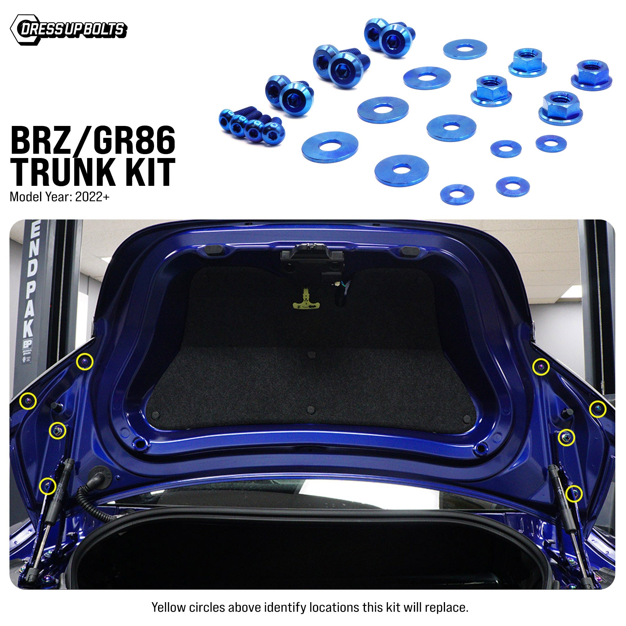 Titanium Hardware Trunk Kit - Toyota GR86/Subaru BRZ (2022+) - JSI Racing 