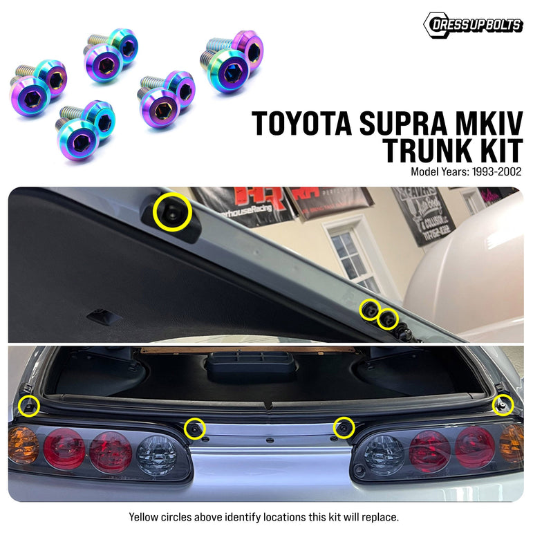 Titanium Hardware Trunk Kit - Toyota Supra MKIV (1993-2002) - JSI Racing 