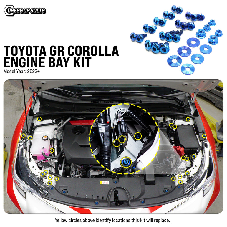 Titanium Hardware Engine Bay Kit - Toyota GR Corolla (2023+) - JSI Racing 