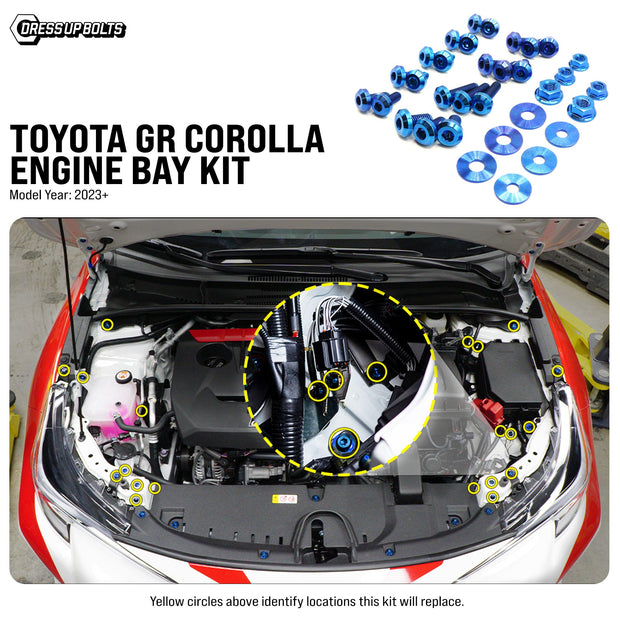 Titanium Hardware Engine Bay Kit - Toyota GR Corolla (2023+) - JSI Racing 