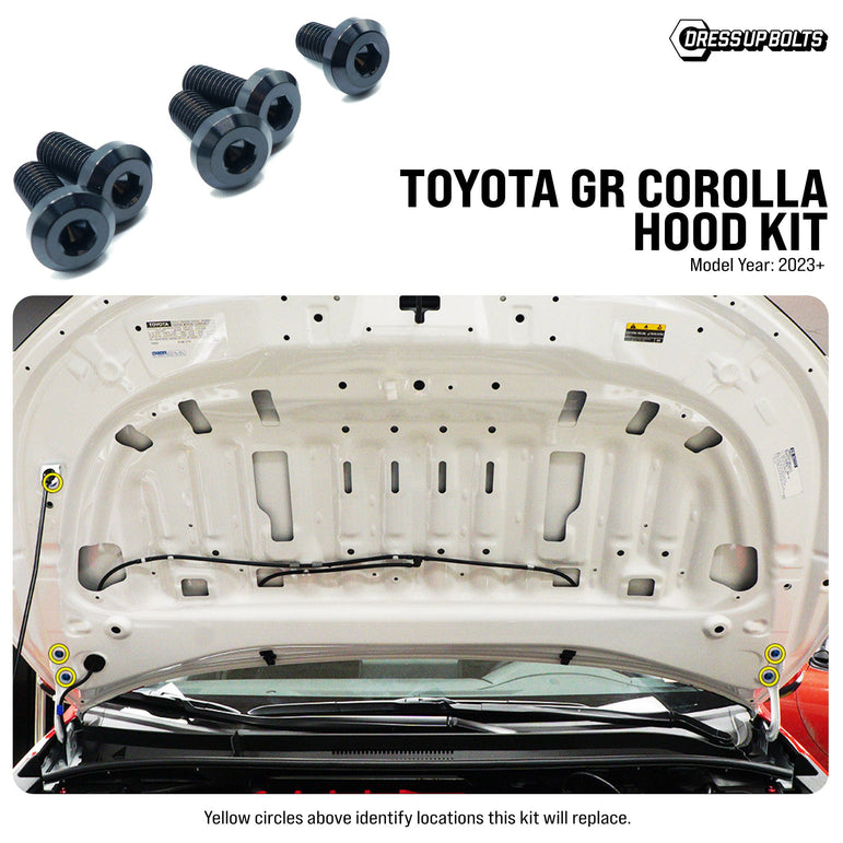 Titanium Hardware Hood Kit - Toyota GR Corolla (2023+) - JSI Racing 