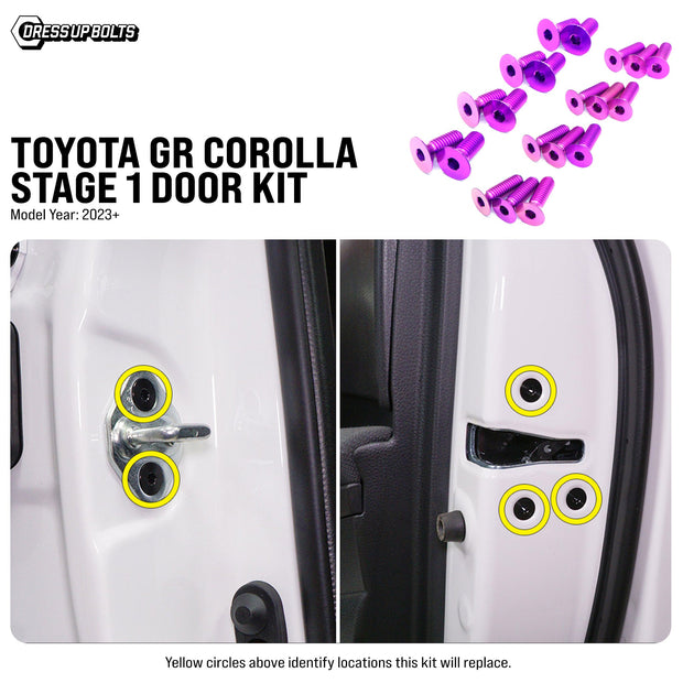 Stage 1 Titanium Hardware Door Kit - Toyota GR Corolla (2023+) - JSI Racing 
