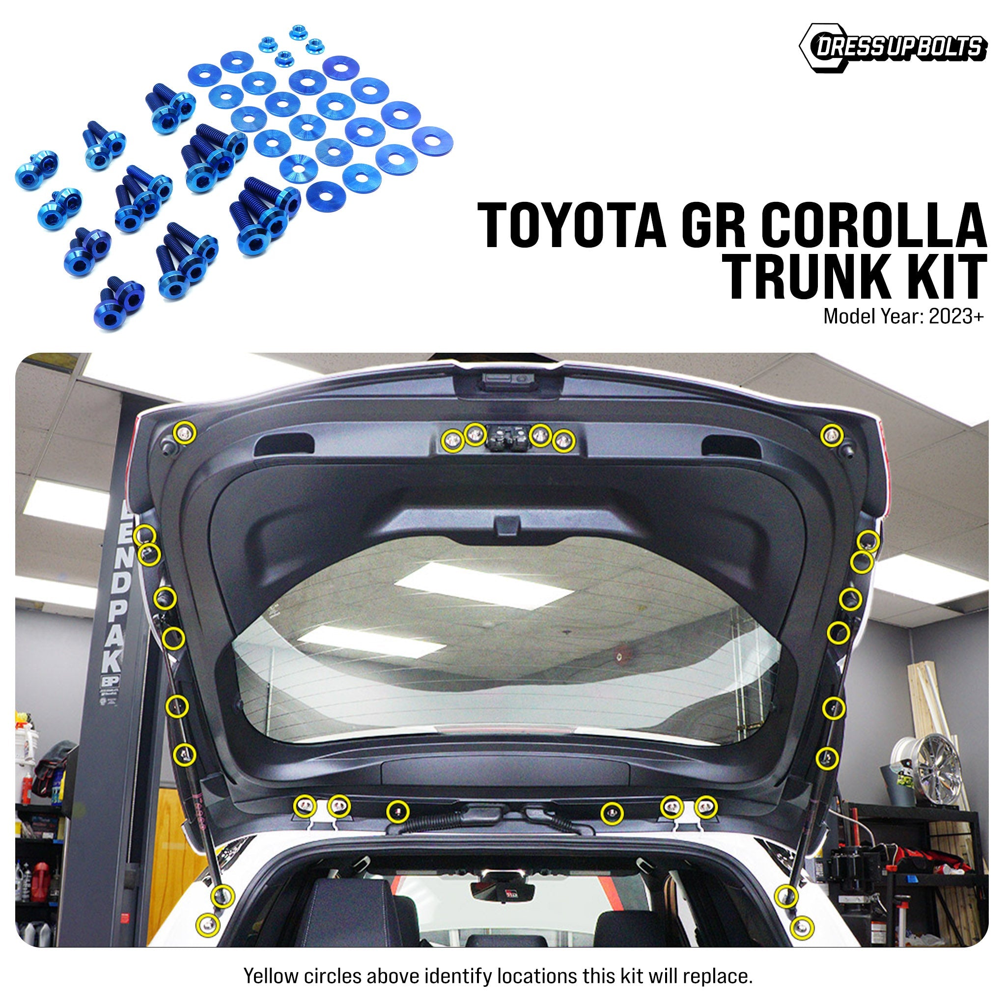 Titanium Hardware Trunk Kit - Toyota GR Corolla (2023+) - JSI Racing 