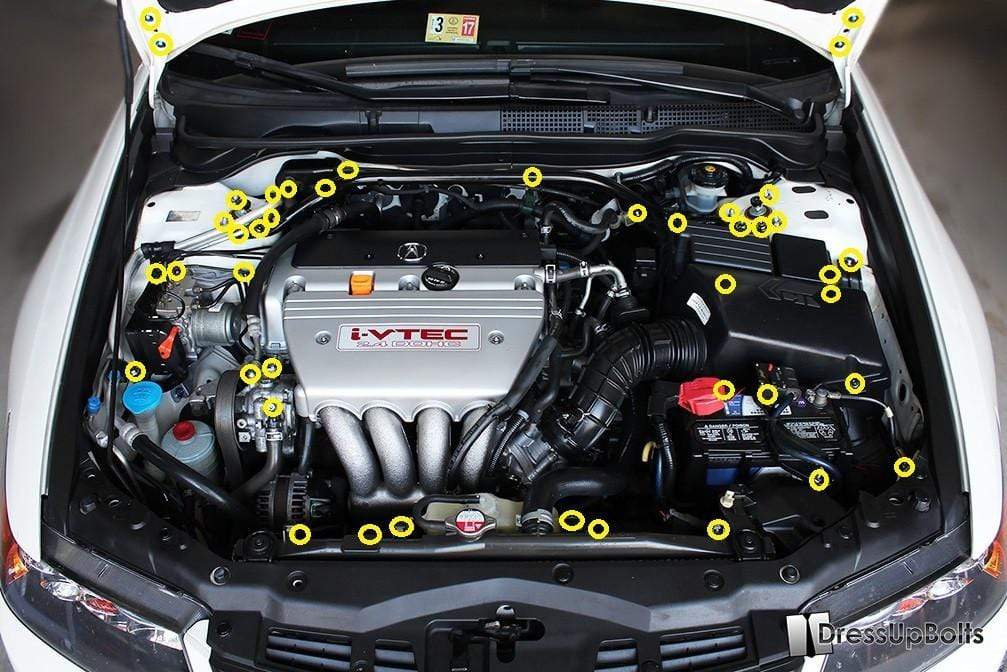 Acura TSX (2004-2008) Titanium Engine Bay Kit - JSI Racing 