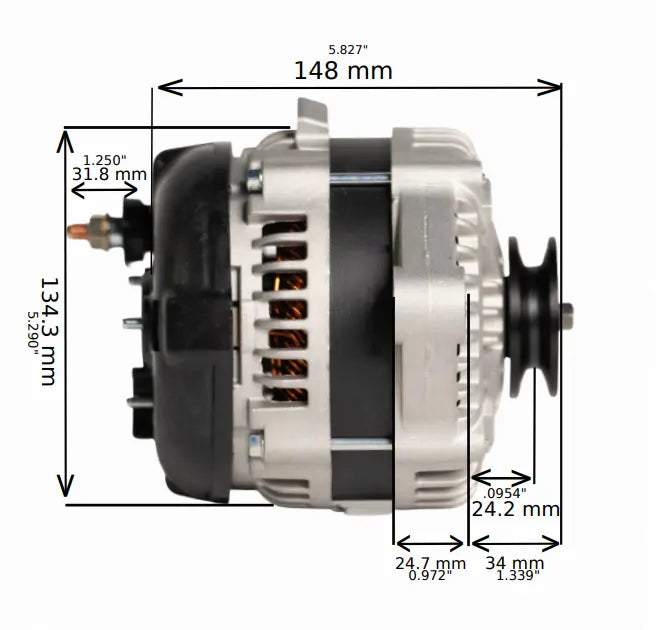 Universal Fit High Output Alternator - JSI Racing