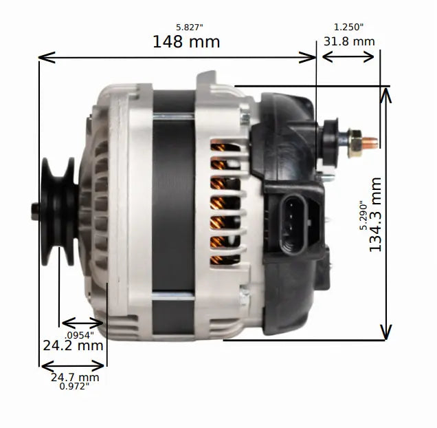 Universal Fit High Output Alternator - JSI Racing