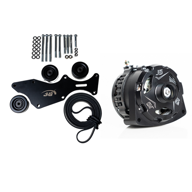 Triple Alternator Bracket Kit – 2000-2013 GM/Chevy Trucks 5.3L, 4.8L, 6.0L, 6.2L V8 (Includes 1 Alternator) - JSI Racing
