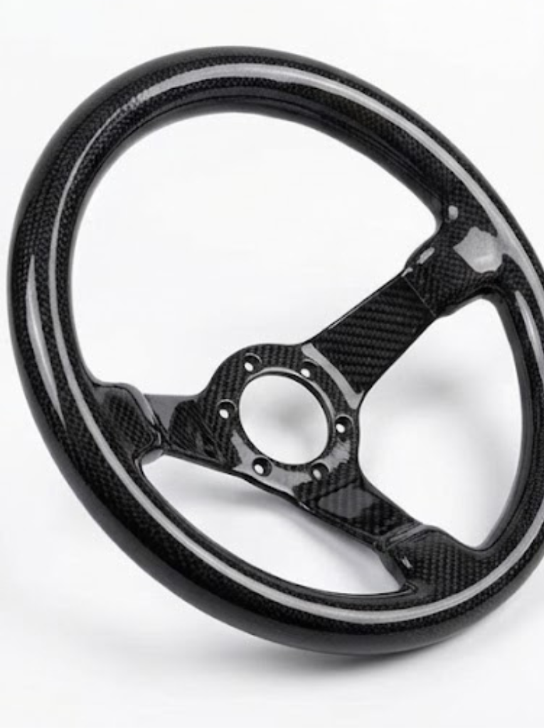 NTXGLOW 350mm Full Carbon Fiber Steering Wheel - JSI Racing 