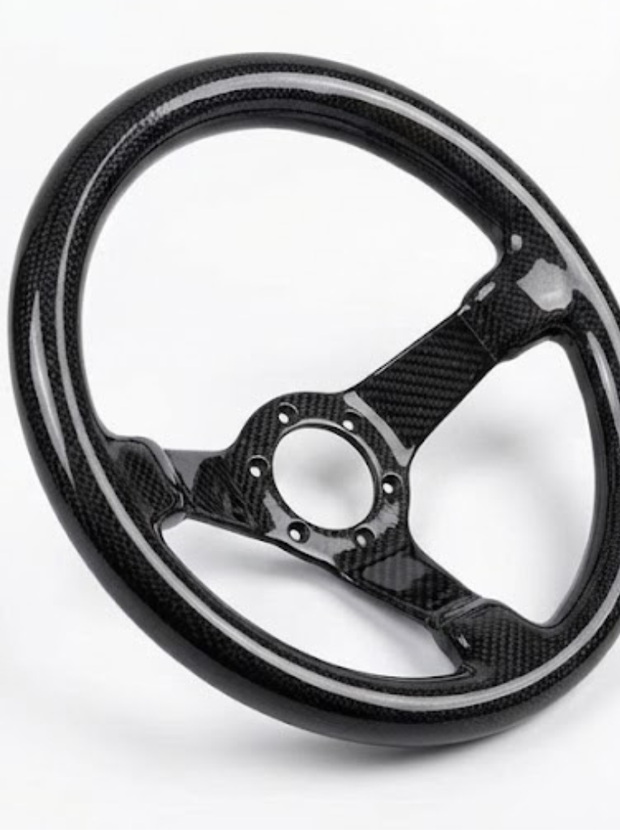 NTXGLOW 350mm Full Carbon Fiber Steering Wheel - JSI Racing 