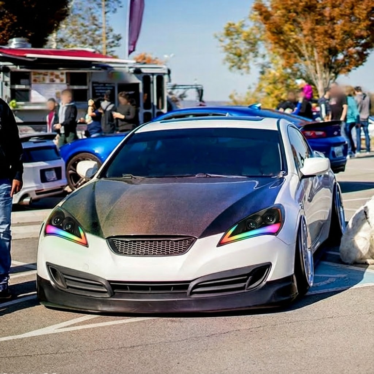 NTXGLOW RGB headlights (2009 - 2010 hyundai genesis coupe bk1) - JSI Racing 