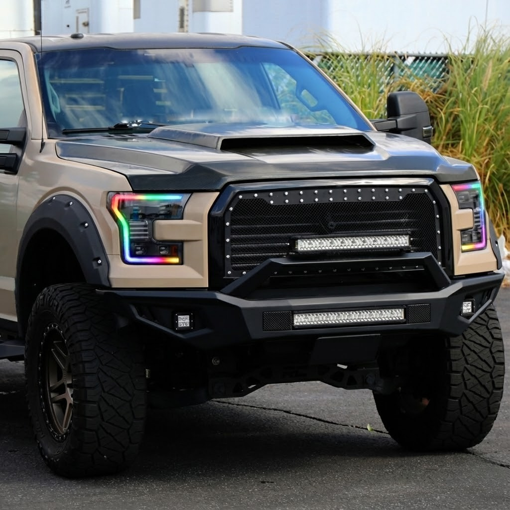 NTXGLOW RGB LED headlights (2015 - 2017 Ford F150) - JSI Racing 
