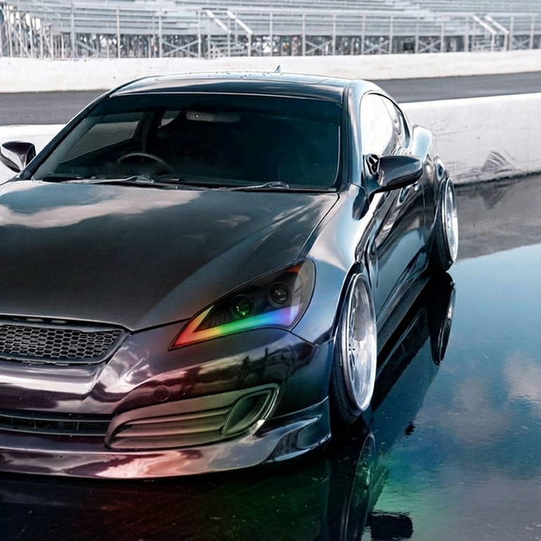 NTXGLOW RGB headlights (2009 - 2010 hyundai genesis coupe bk1) - JSI Racing 