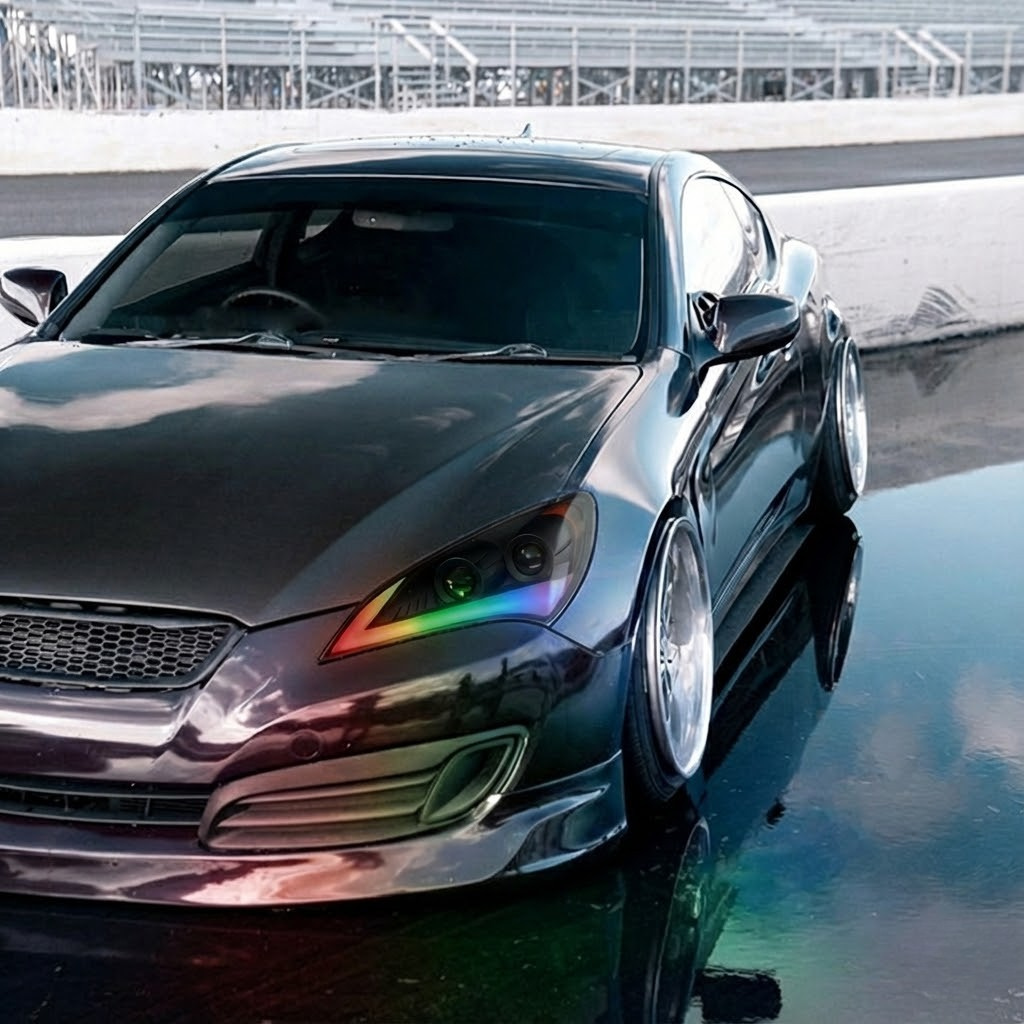 NTXGLOW RGB headlights (2009 - 2010 hyundai genesis coupe bk1) - JSI Racing 