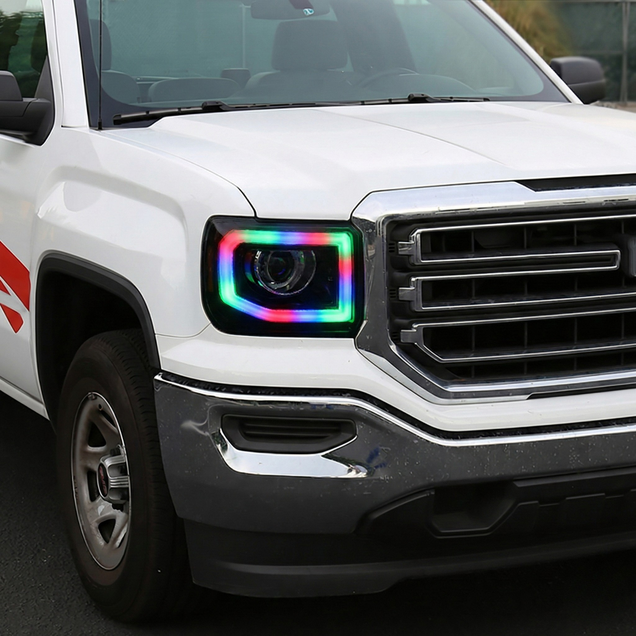 NTXGlow RGB headlights (14 - 19 GMC Sierra 1500 / 2500 / 3500) - JSI Racing 