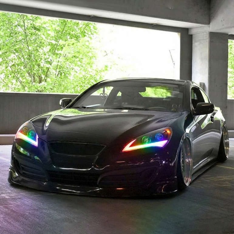 NTXGLOW RGB headlights (2009 - 2010 hyundai genesis coupe bk1) - JSI Racing 