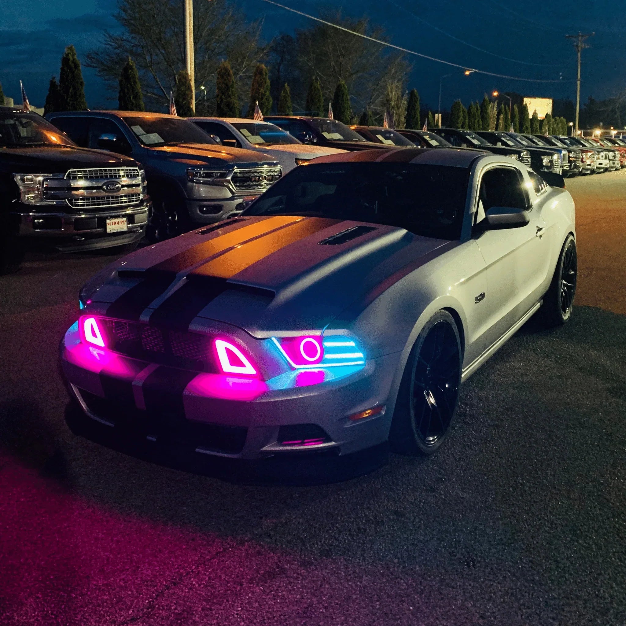NTXGlow RTR Style RGB Grille (2013-2014 Ford Mustang) - JSI Racing 