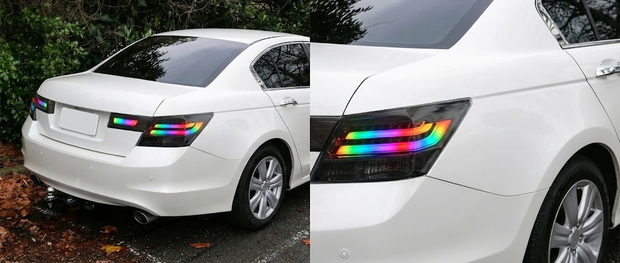 NTXGLOW RGB led tail lights (08 - 12 Honda Accord Sedan) - JSI Racing 