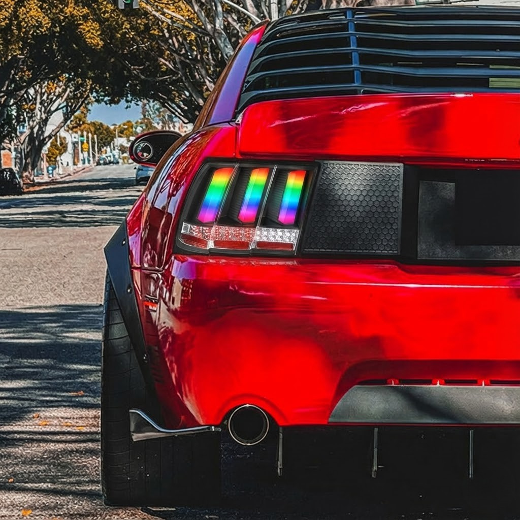 NTXGLOW RGB tail lights (99 - 04 Ford mustang) - JSI Racing 