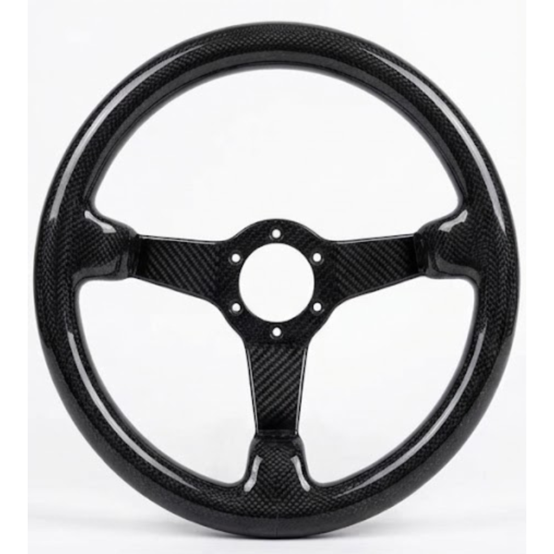 NTXGLOW 350mm Full Carbon Fiber Steering Wheel - JSI Racing 