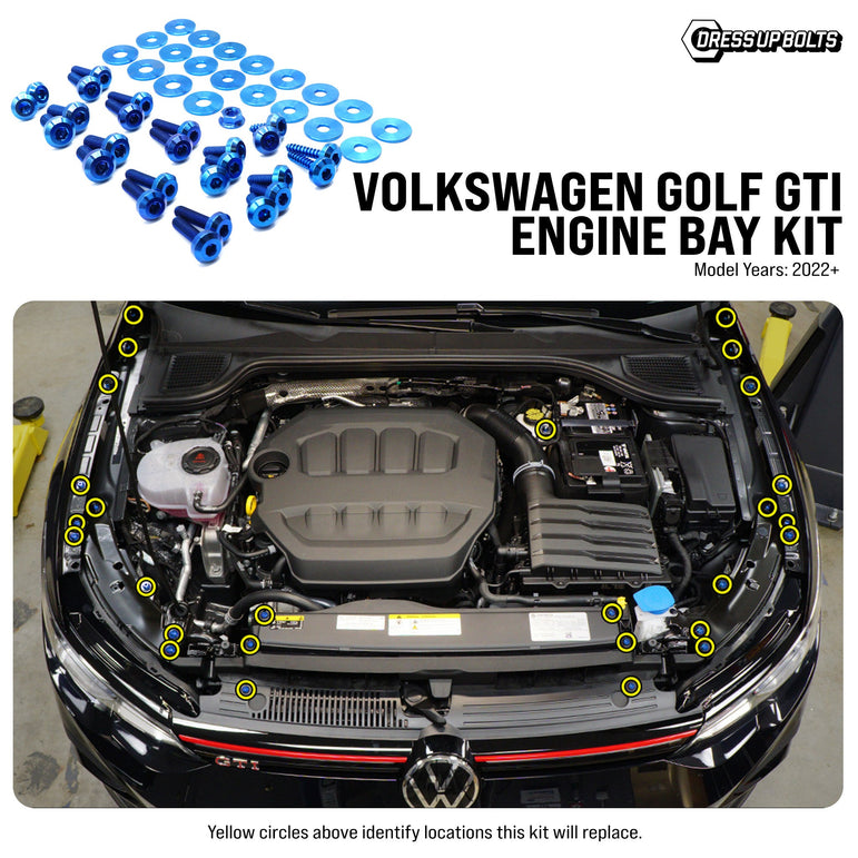 Titanium Hardware Engine Bay Kit - Volkswagen Golf GTI (2022+) - JSI Racing 