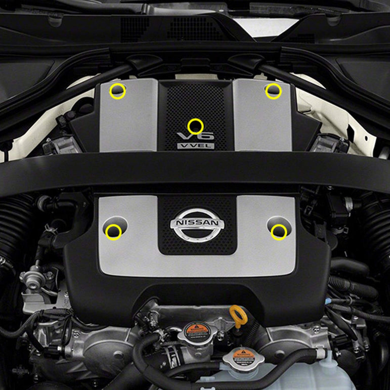 Titanium Hardware Engine Cover Kit - VQ37VHR Engine - JSI Racing 