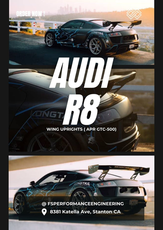 FSPE Wing Uprights – Audi R8 (2006–2012, APR GTC-500, Pair)
