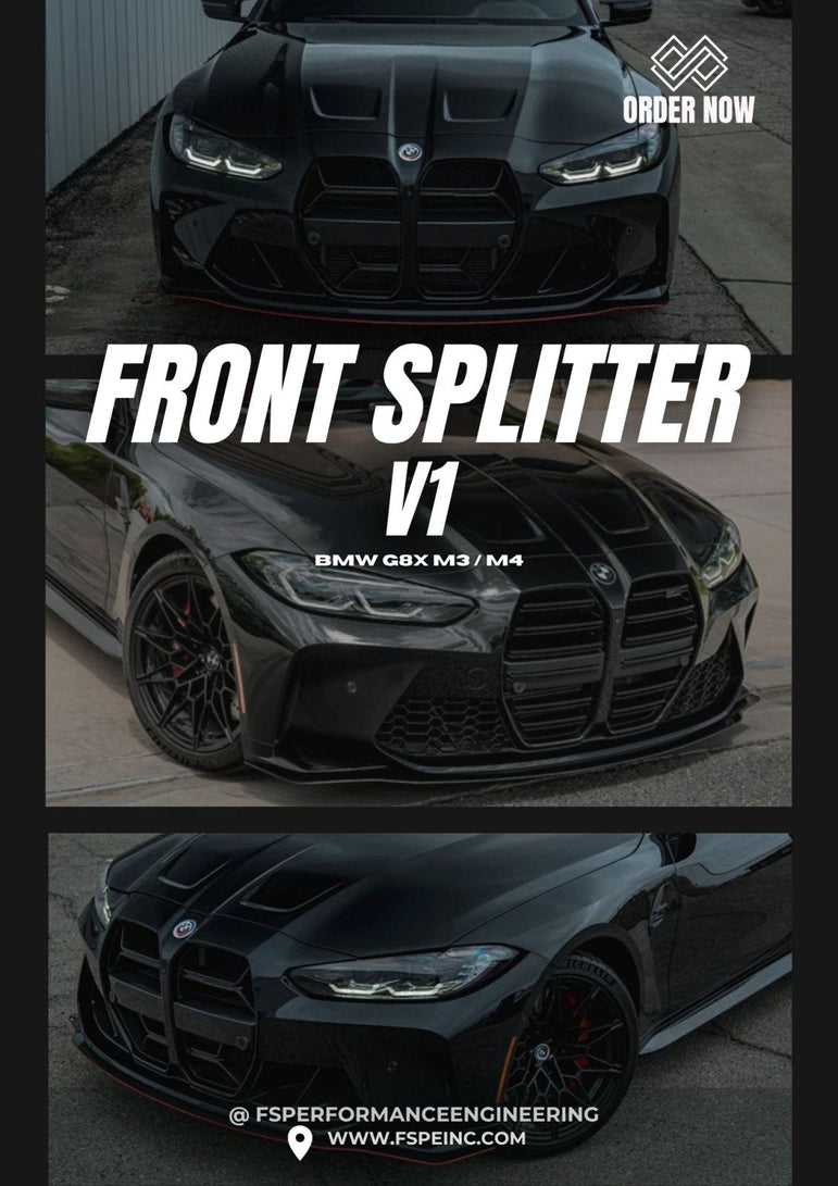 BMW M3 (G80/G81) & M4 (G82/G83) (2021-2026) Front Splitter V1 - JSI Racing 