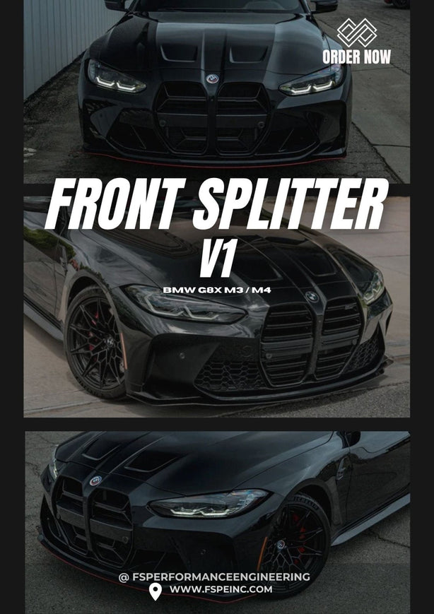 BMW M3 (G80/G81) & M4 (G82/G83) (2021-2026) Front Splitter V1 - JSI Racing 