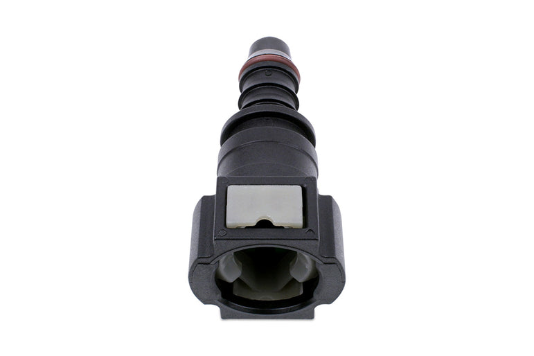 RaceFlux Hose Barb to Female Quick Connect, Straight, Double Button