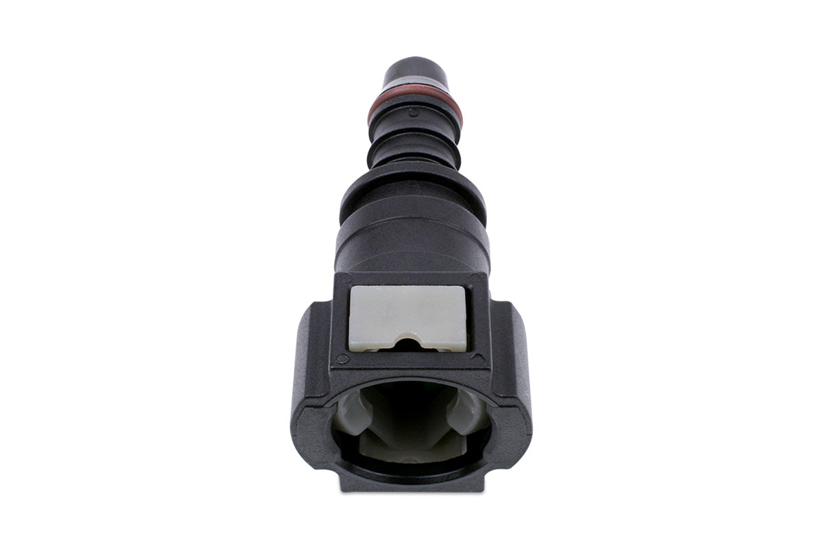 RaceFlux Hose Barb to Female Quick Connect, Straight, Double Button