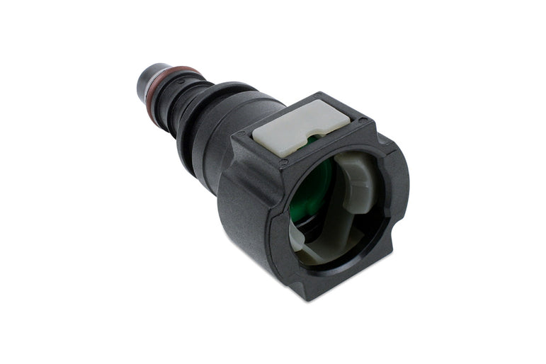 RaceFlux Hose Barb to Female Quick Connect, Straight, Double Button